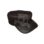 y2k bedazzled skull cap (brown)