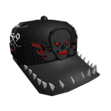 Y2k Black Grunge Flaming Vamp Skull Cap