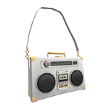 Y2K Boombox Leather Bag White