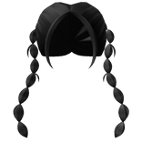 Y2K Bubble Princess Pigtails in black