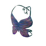 Y2K Butterfly Fantasy Top Aurora Sequin