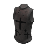 Y2K Chrome Cross Vest 