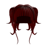 Y2K Cute  pigtails in red