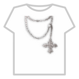 y2k cyber white crystal cross