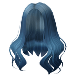 Y2K Flowy Waves in Ocean Blue