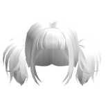 Y2K Fluffy Pigtails in White