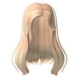 y2k Long Messy Side Part Hair in Blonde