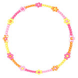 Y2K Malibu Sunset Flower Bead Necklace 3.0