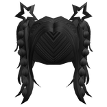 Y2k Messy & Bubbly Star Ponytail black