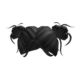 Y2k Messy Buns in Black