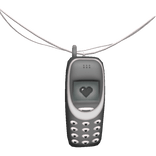 Y2K Phone Necklace - 1.0, black