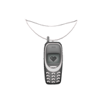 Y2K Phone Necklace - 3.0, black