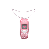 Y2K Phone Necklace - 3.0, pink