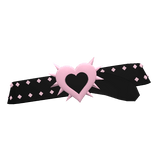Y2K Pink and Black Spiked Heart Belt 3.0