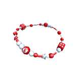 Y2K Red 8ball and Dice Bead Necklace 3.0