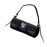 Y2K Shiny Heart Bag - Black