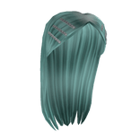 Y2K Sleek Teal Hair w/ Clips