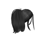 Y2K Spiky Flipped Ponytail in Black