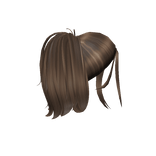 Y2K Spiky Flipped Ponytail in Brown