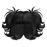 Y2K Swirly Pigtail Hair (Black)