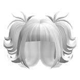 Y2K Swirly Pigtail Hair (White)