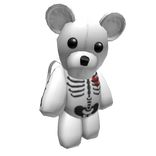 Y2K White Skeleton Teddy Bear [3.0]