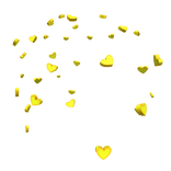Yellow Candy Heart Confetti