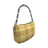 Yellow Plaid Chain Purse