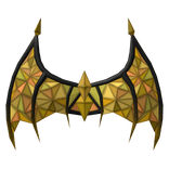 Yellow Stained Glass Demon Wings