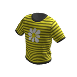 Yellow Striped Flower T-Shirt