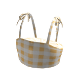 Yellow Tube Top with Ribbon Straps