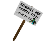 Zombie Protest Sign